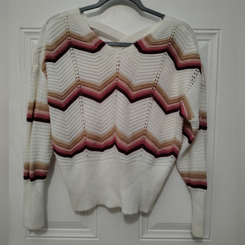 FCT With Love Chevron Women's Sweater SIZE M